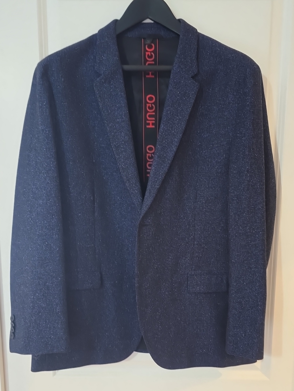 Men's Navy/Black Textured Blazer